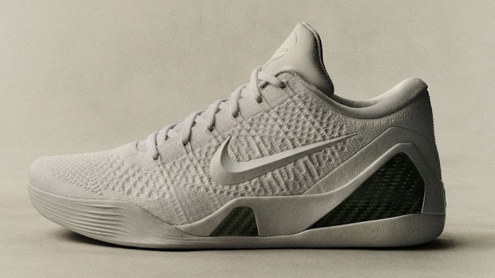 The Nike Kobe 9 Elite Low "Halo" colorway.