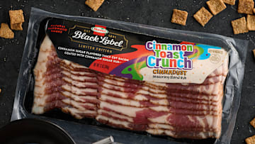 Hormel Black Label Bacon flavored with Cinnamon Toast Crunch Cinnadust