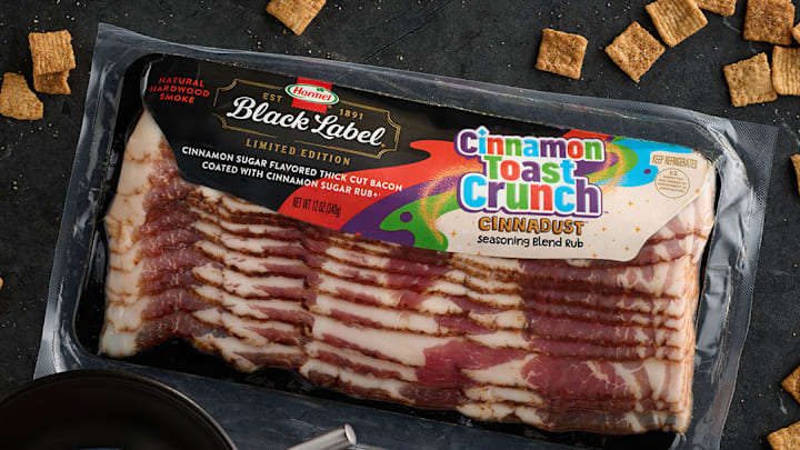 Hormel Black Label Bacon flavored with Cinnamon Toast Crunch Cinnadust