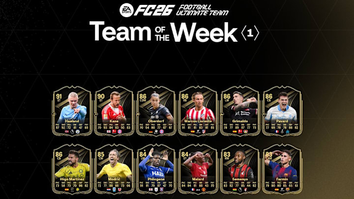 EA Sports FC 26公布星光熠熠的第1周最佳阵容