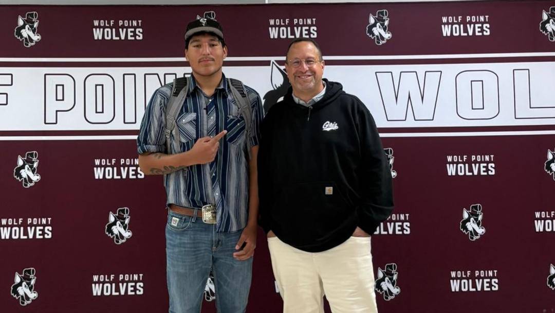 Zandon Calder and Montana head coach Bobby Kennedy Zandon Calder and Montana head coach Bobby Kennedy
