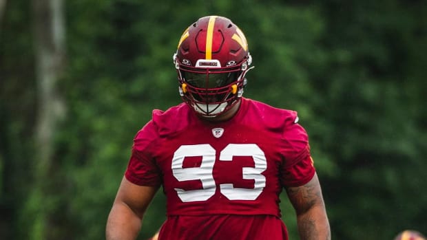 Washington Commanders defensive tackle Jonathan Allen, the No. 54 ranked player in the NFL Top 100.