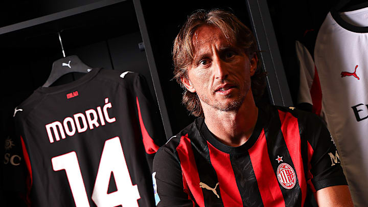 Luka Modric, enfundado en la playera del AC Milan. Luka Modric, enfundado en la playera del AC Milan.