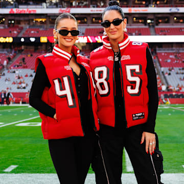 Kristin Juszczyk and Claire Kittle 
