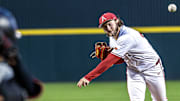 Lefty Zach Root throws a pitch against South Carolina during the SEC home opener