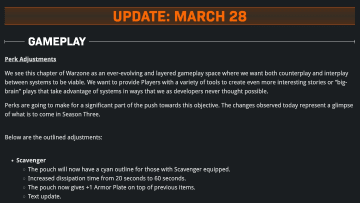 Official Update from Raven Software, March 28