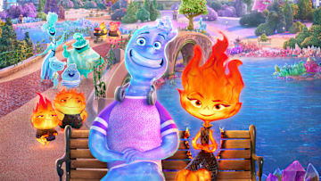 Disney and Pixar’s “Elemental” is an all-new, original feature film set in Element City, where fire-, water-, land- and air residents live together. The story introduces Ember, a tough, quick-witted and fiery young woman, whose friendship with a fun, sappy, go-with-the-flow guy named Wade challenges her beliefs about the world they live in.