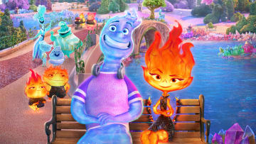 Disney and Pixar’s “Elemental” is an all-new, original feature film set in Element City, where fire-, water-, land- and air residents live together. The story introduces Ember, a tough, quick-witted and fiery young woman, whose friendship with a fun, sappy, go-with-the-flow guy named Wade challenges her beliefs about the world they live in.