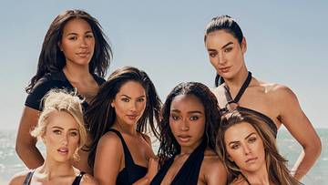 Brittany Mahomes, Ronika Love, Christen Goff, Normani, Claire Kittle and Haley Cavinder were photographed by Katherine Goguen on Captiva Island, Fla. 