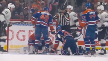Edmonton's Darnell Nurse was ejected from Monday night's game for this ugly move.