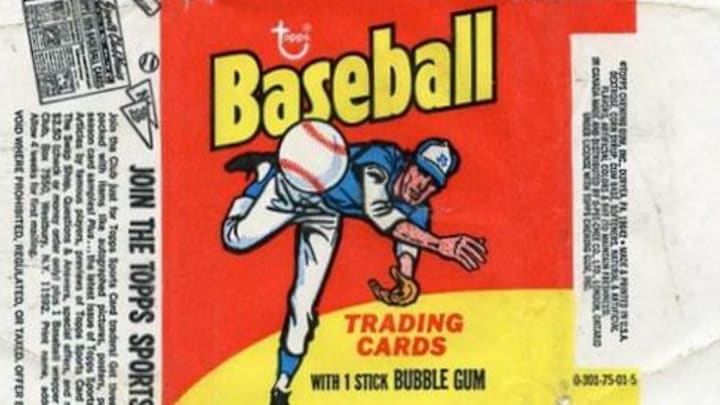 1975 Topps baseball card wrapper 1975 Topps baseball card wrapper
