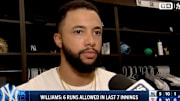 Devin Williams gave up a game-tying home run in the ninth inning Monday night vs. the Rangers.