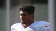 Aug 20, 2020; Tampa, Florida, USA;  Tampa Bay Buccaneers offensive tackle Tristan Wirfs (78) at AdventHealth Training Center. Mandatory Credit: Kim Klement-USA TODAY Sports