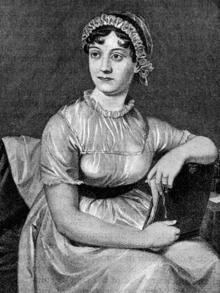 Jane Austen - portrait of the English novelist as a young woman.