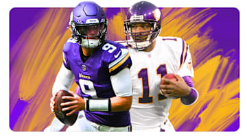 J.J. McCarthy (9) and Daunte Culpepper (11)