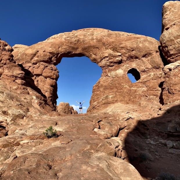 Katie at Turret Arch in Utah