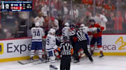 Sunday night's Game 4 of the Maple Leafs-Panthers series ended with quite a scrum. 