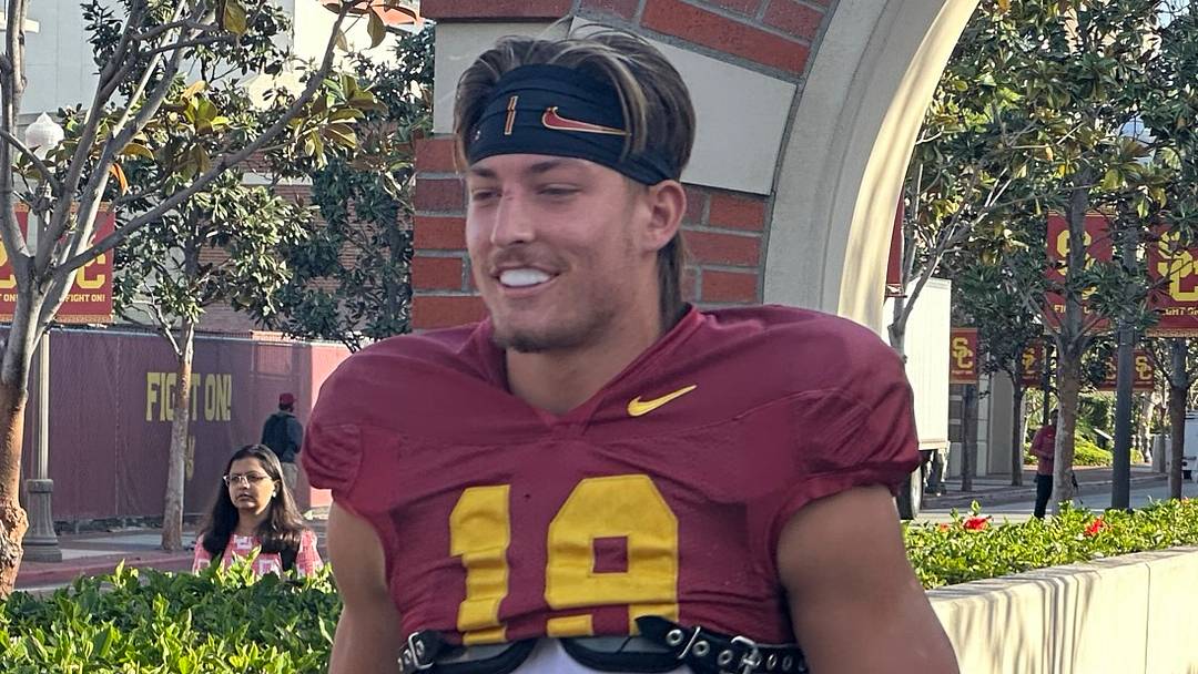 USC Trojans freshman tight end Mark Bowman USC Trojans freshman tight end Mark Bowman