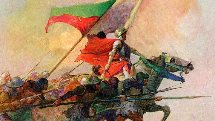  Joan of Arc leading the French in battle at the Siege of Orleans