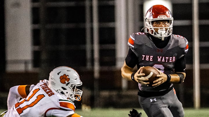 Edgewater senior quarterback Carter Emmanuel, a UConn commit, completed 16 of 27 passes for 228 yards and two touchdowns and ran for 18 yards to guide the Eagles past Jones on Sept. 12 in one of the biggest games of the season.