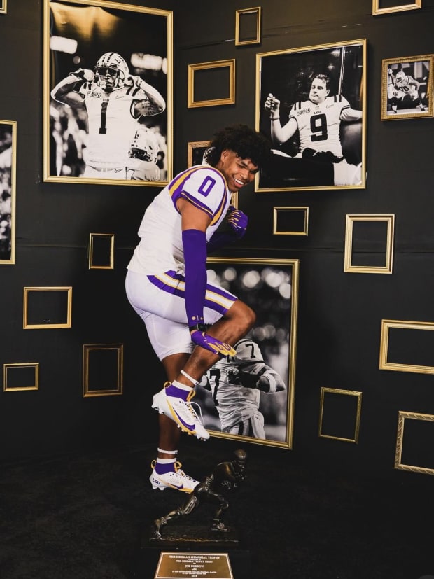 No. 1 safety in America, Jonah Williams, on his official visit to LSU on June 16, 2024.