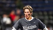 Harvard-Westlake's James Tronstein celebrates in a game against Huntington Beach.