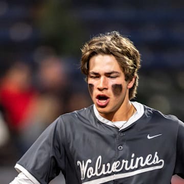 Harvard-Westlake's James Tronstein celebrates in a game against Huntington Beach.
