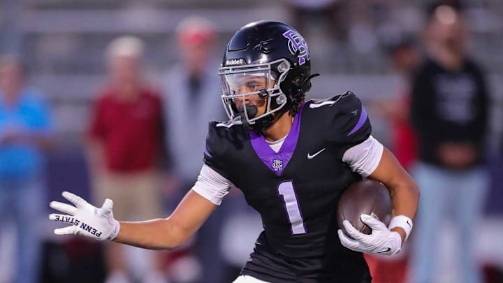 Rancho Cucamonga’s RJ Sermons, who recently reclassified to 2025 and is headed to USC, won the 200-meter at the CIF Masters Meet at Moorpark High on May 24, 2025.