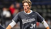 Harvard-Westlake's James Tronstein celebrates in a game against Huntington Beach.