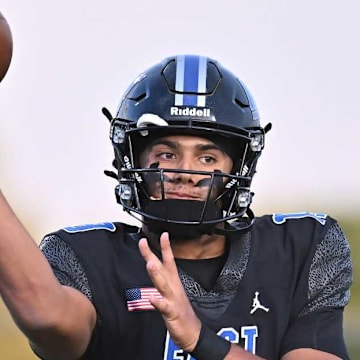 Lincoln-Way East quarterback and USC commit Jonas Williams set the Illinois high school record for touchdown passes, on Friday in his team's 42-6 win over Meta Valley.