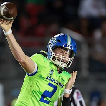 Blue Springs South quarterback Ayden Wilhelm (2) was invited to compete against Matt Ryan in the second week of his new quarterback challenge on CBS Sports NFL Today on Sunday morning prior to the Chiefs-Ravens game on GEHA Field at Arrowhead Stadium.