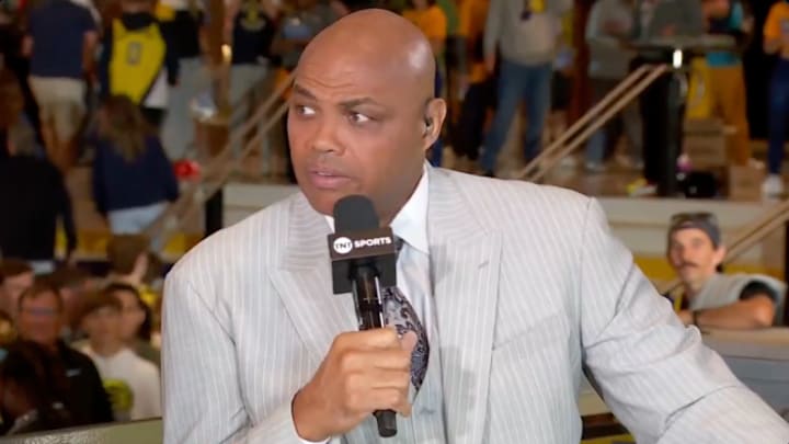 Charles Barkley during the TNT pregame show ahead of Eastern Conference Finals Game 3 between the New York Knicks and Indiana pacers. Charles Barkley during the TNT pregame show ahead of Eastern Conference Finals Game 3 between the New York Knicks and Indiana pacers.