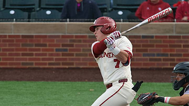 Vibrant Jaxon Willits Drives In A Run For The Sooners With A Double Scene in HD Vibrant Jaxon Willits Drives In A Run For The Sooners With A Double Scene in HD
