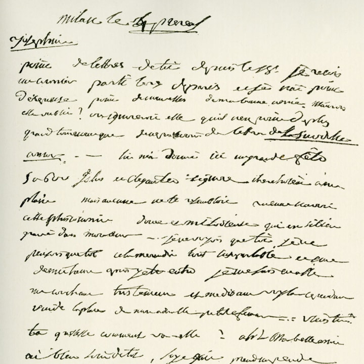 Letter from Napoleon Bonaparte to Joséphine.