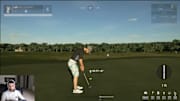 Up-and-coming Twitch streamer allnbaby playing PGA 2K21 while members of his community join him live.