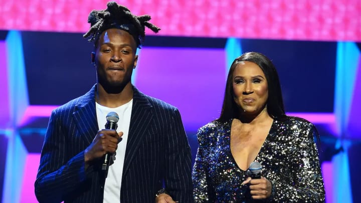 Tennessee Titans wide receiver DeAndre Hopkins and his mother Sabrina Greenlee