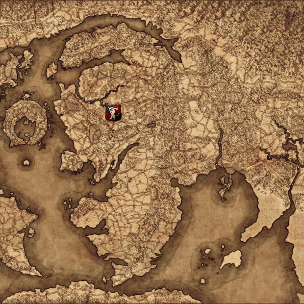 Total War: Warhammer 3 Elspeth von Draken Immortal Empires starting position.