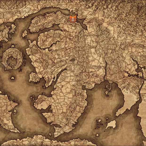 Total War: Warhammer 3 Immortal Empires map showing Malakai Makaisson's starting position.