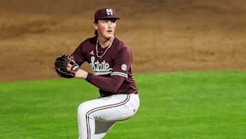 Nebraska transfer pitcher Kevin Mannell during his time at Mississippi State.