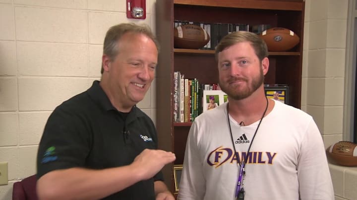 Tucker Pruitt (right) has been named the new head football coach at Camden County. Tucker Pruitt (right) has been named the new head football coach at Camden County.