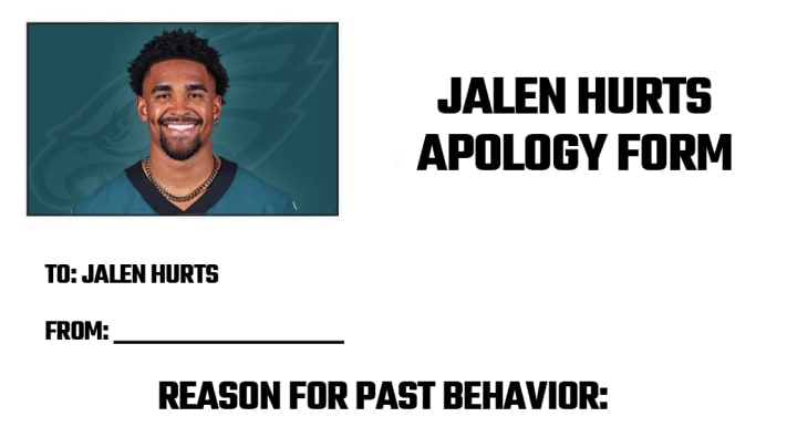 Jalen Hurts apology letter.