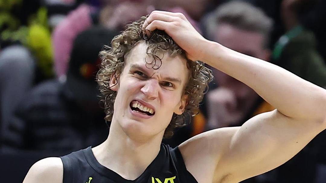 Mar 27, 2024; Salt Lake City, Utah, USA; Utah Jazz forward Lauri Markkanen (23) : Rob Gray-Imagn Images