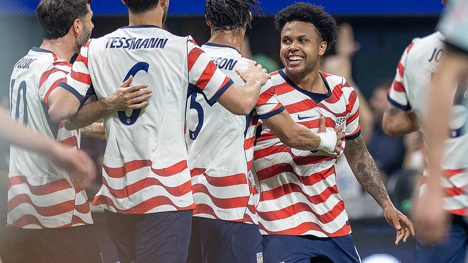Weston McKennie after a goal