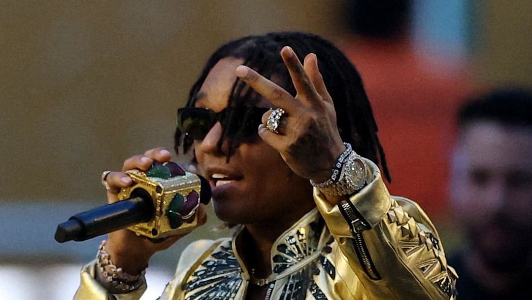 Swae Lee performs during a group stage match of the 2025 FIFA Club World Cup