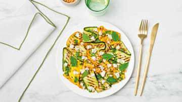 Boursin lemon and dill grilled zucchini pesto recipe