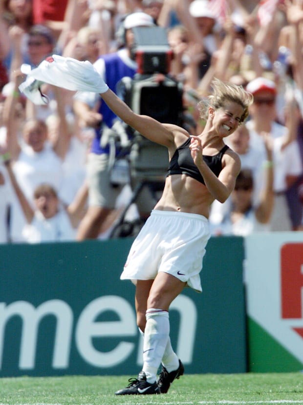 brandi chastain, women's world cup, women's soccer