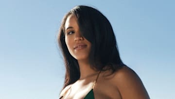 Ronika Love was photographed by Katherine Goguen on Captiva Island, Fla. Swimsuit by Capri Swim.