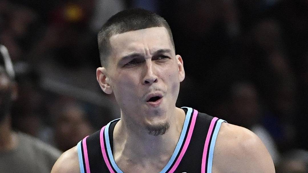 Miami Heat guard Tyler Herro reacts against the Charlotte Hornets at the Spectrum Center on Mar 6, 2026.