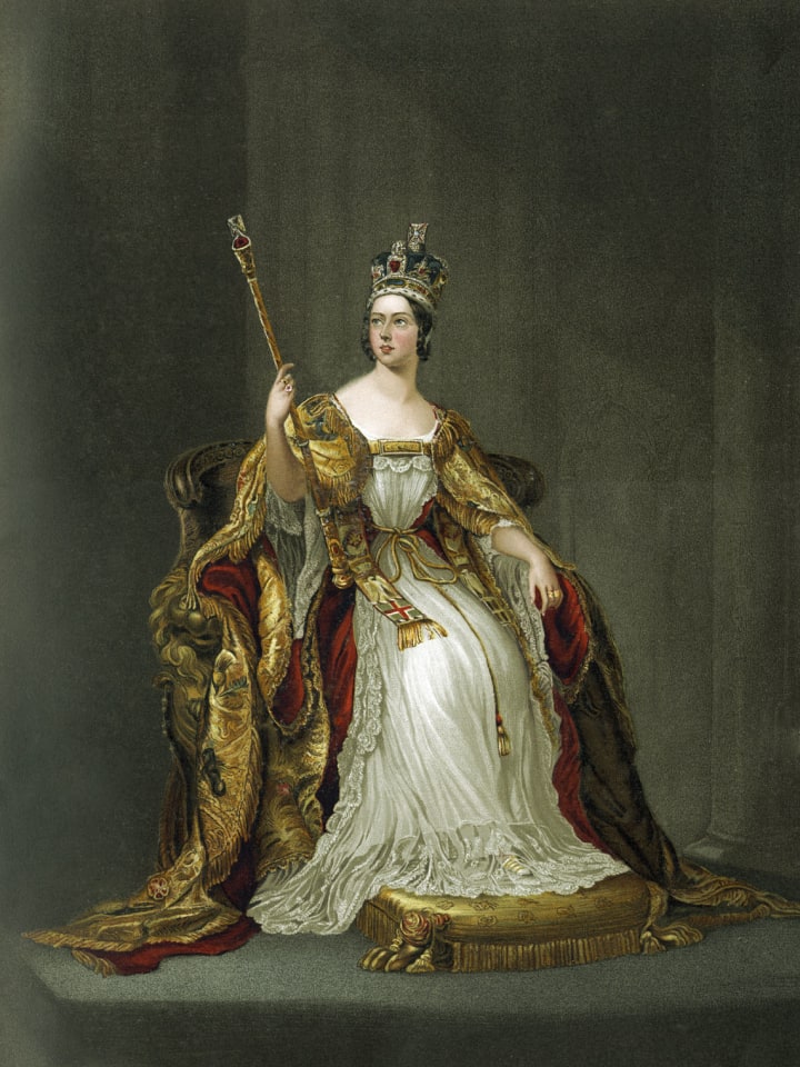 Queen Victoria wearing the Black Prince's Ruby.