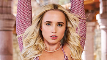 Hailey Van Lith was photographed by Taylor Ballantyne in Fort Worth, Texas. Swimsuit by Rat Boi.